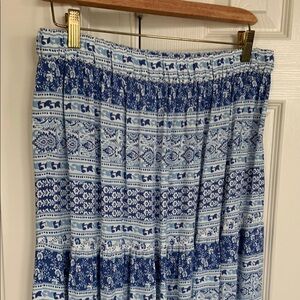 Loft Blue Patterned tiered Women's Skirt